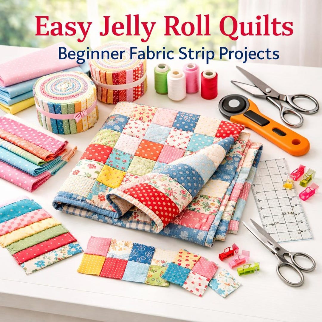 Easy Jelly Roll Quilts – Beginner Fabric Strip Projects (PDF) - Etsy