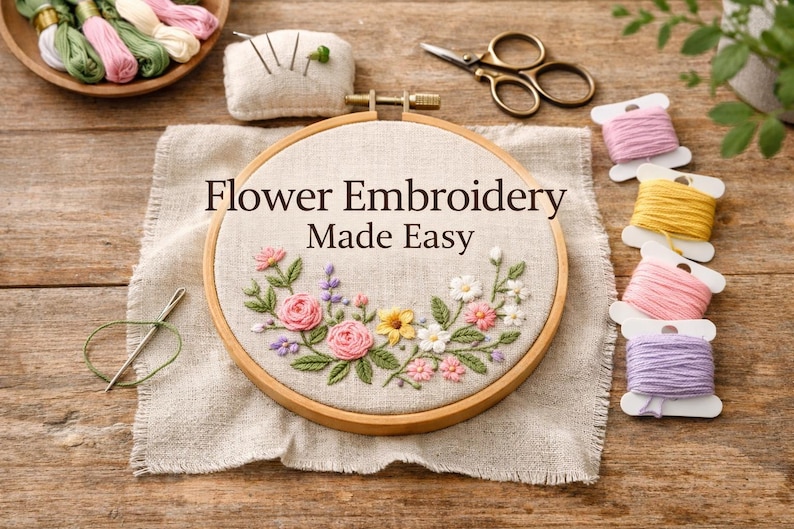 Flower Embroidery Made Easy for Beginners - Simple Floral Stitches ...