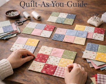 Quilt-As-You-Go-guide – Enkla block och flexibla metoder (PDF-nedladdning)