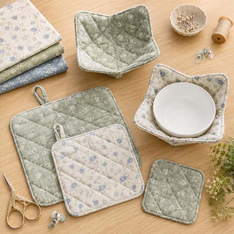 30+ Quilted Bowl Cozy & Hot Pad Ideas for Beginners - Easy Kitchen Sewing Gifts, Fabric Bowl Holders, Scrap Projects and Simple Sewing Guide bild 11