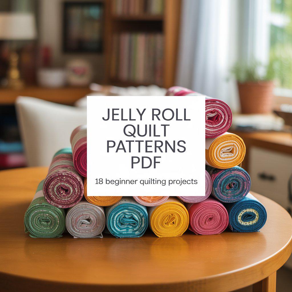 Jelly Roll Quilt Patterns PDF - 18 Beginner Quilting Projects, Easy ...