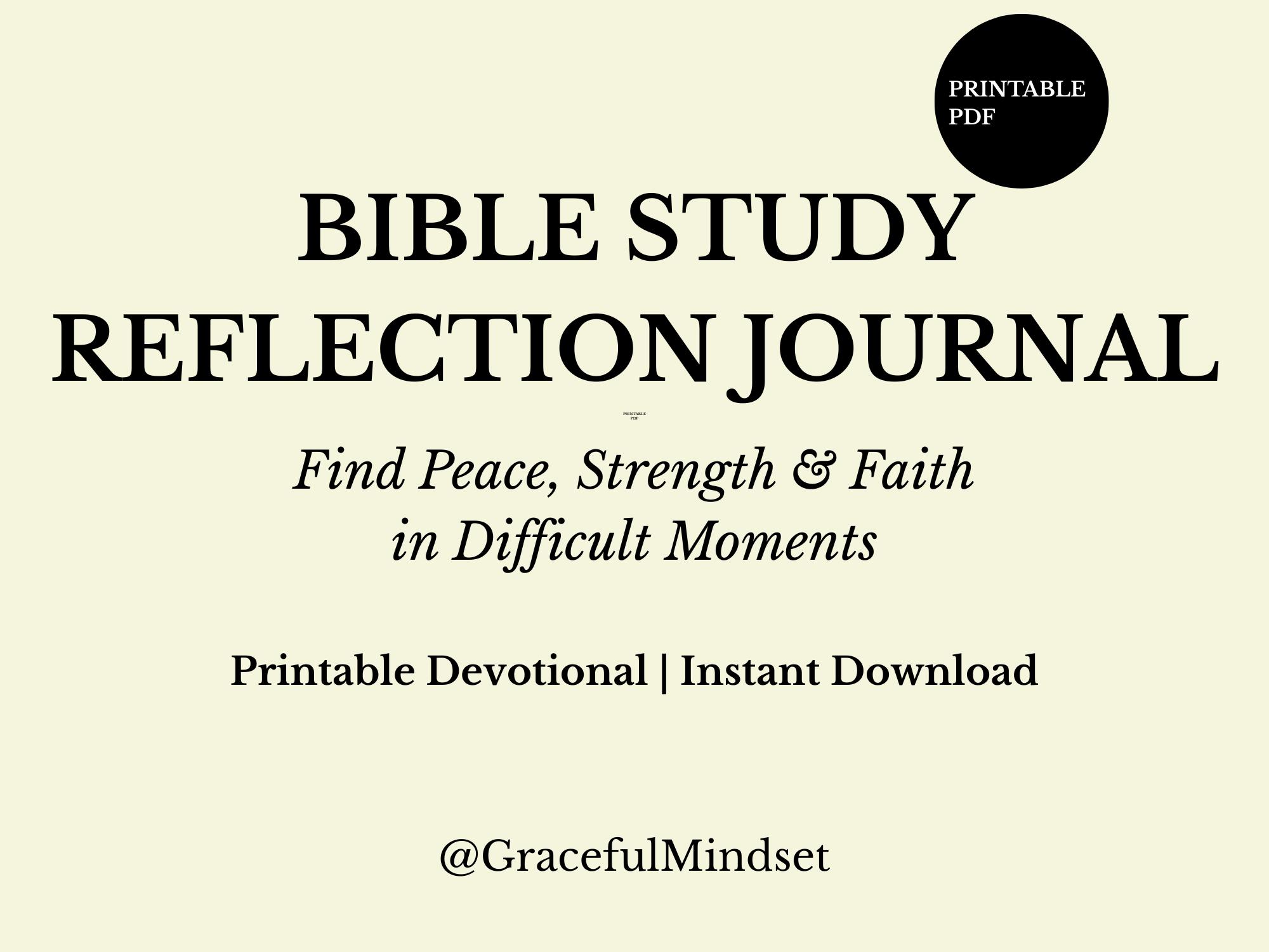 Bible Study Printable | 7 Day Devotional Journal | Christian Faith ...