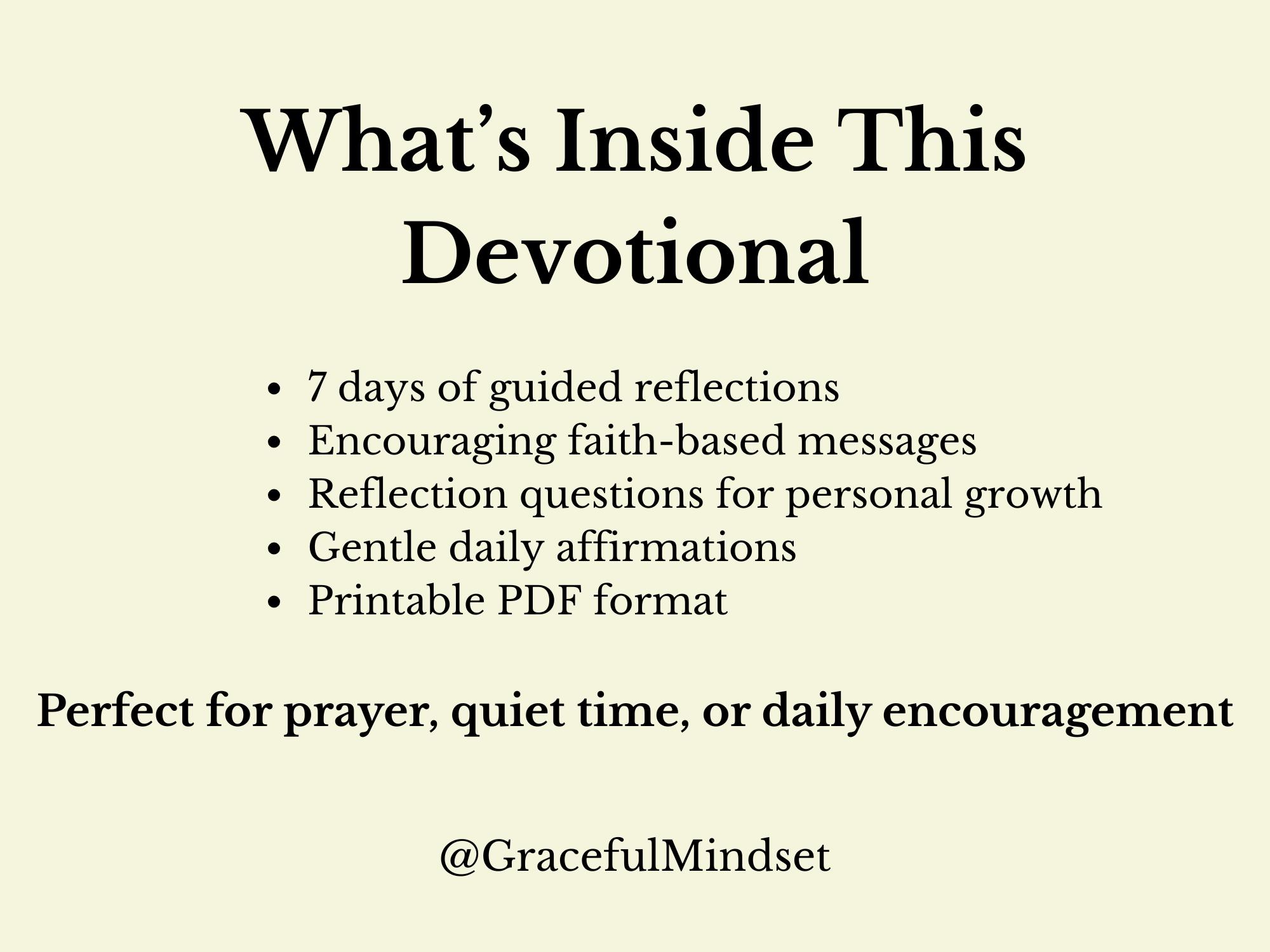 7 Day Christian Devotional Printable | Faith Reflection Journal | Bible ...
