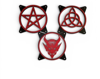 Cubierta de ventilador para PC Occult Set, Mod de caja para juegos de 120 mm