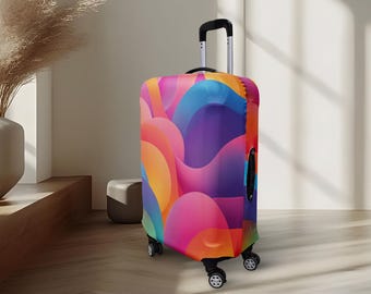 Colorflow Bagageöverdrag | Stretchigt resväskeskydd | Tvättbart reseöverdrag | Flera storlekar | Tillverkad i EU