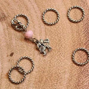 Sweethearts Stitch Marker Set - For Knitters - Notions - Knitting Adornment - Bling Your String - Progress Keeper