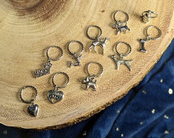 Dog Lovers KNITknacks Stitch Markers - Create Your Own Collection - Choose Your Favorite Charms