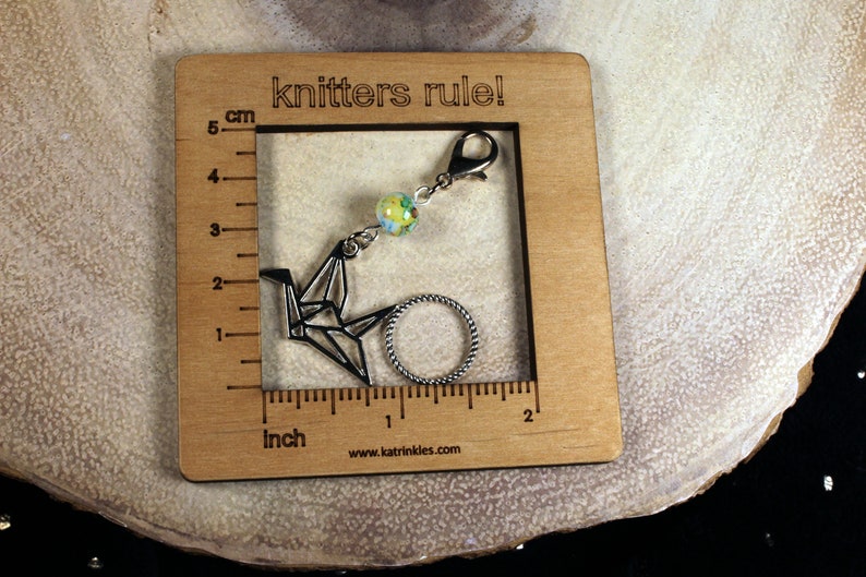 Origami Crane Stitch Markers for Knitting Twisted Silver Etsy