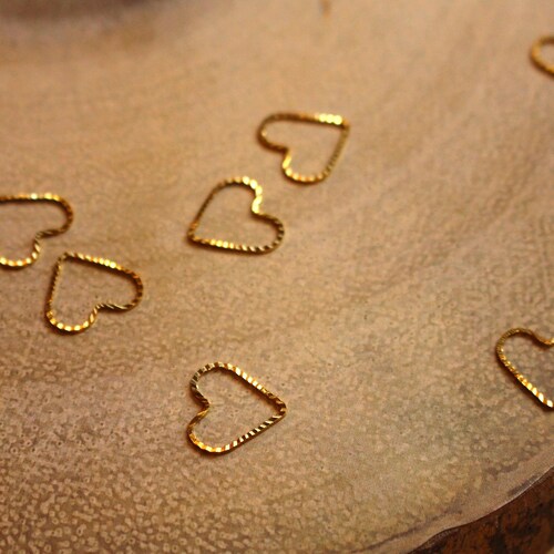 Brass Heart Knitting Stitch Markers Knitting Notions Etsy