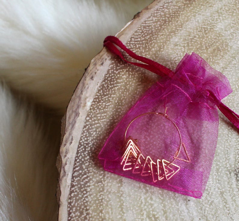 Tiny Brass Triangle Knitting Stitch Markers Knitting Notions Etsy