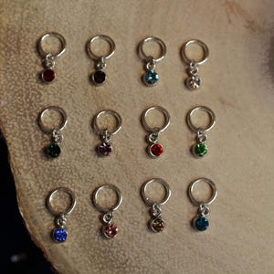 Tiny Silver Plated Knitting Stitch Marker Set - For Knitters - Notions - Lace Sock Fine Gauge