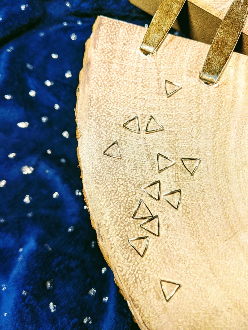 Tiny Brass Triangle Knitting Stitch Markers Knitting Notions Etsy