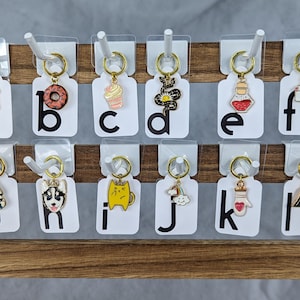 Enamel Charm Knit Stitch Markers: Golden Rings, Knitting Notions