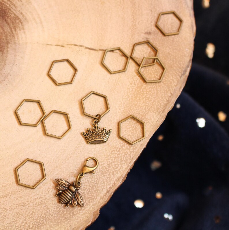 Medium Queen Bee Stitch Markers for Knitting Etsy