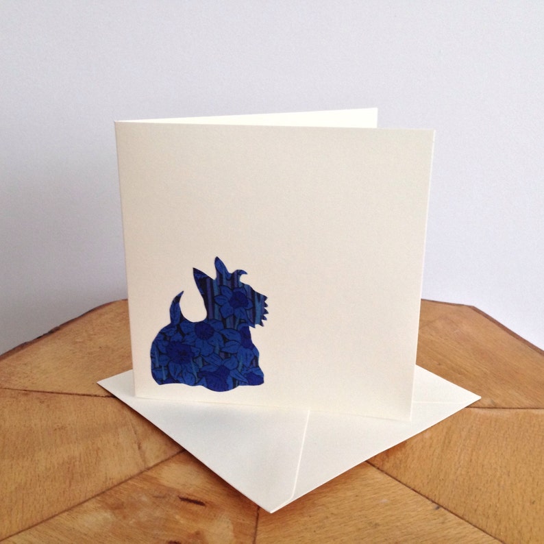 Liberty London Scottish Terrier Greeting Card Etsy