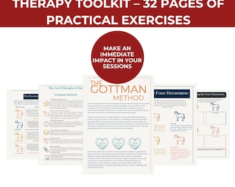 Gottman Method Couples Therapy Toolkit – 32 Pages, Exercises & Relationship Test for Therapists