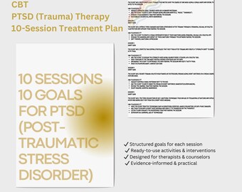 CGT PTSS-therapie | Behandelplan van 10 weken | Trauma- en PTSS-werkboek voor therapeuten | Cognitief gedrag