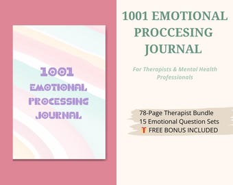 Emotional Processing Questions Bundle (15 Feelings) | Therapist Tools | Trauma-Informed | BONUS Guide