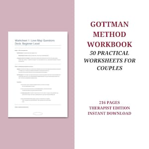 Gottman-metodens arbetsbok för par | 50 relationsarbetsblad (PDF)