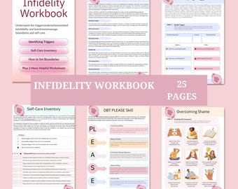 Infidelity Recovery Workbook | Healing After Betrayal Worksheets for Emotional Triggers & Boundaries