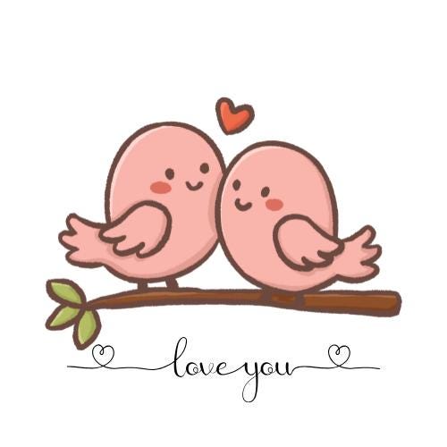 Love Birds SVG | Valentine's Day Cricut Cut File - Etsy