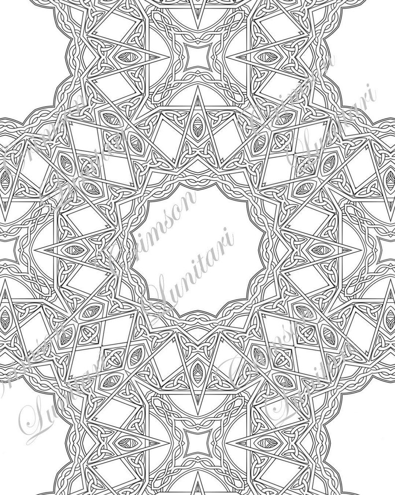 Celtic 6 Digital Coloring Page PDF | Etsy
