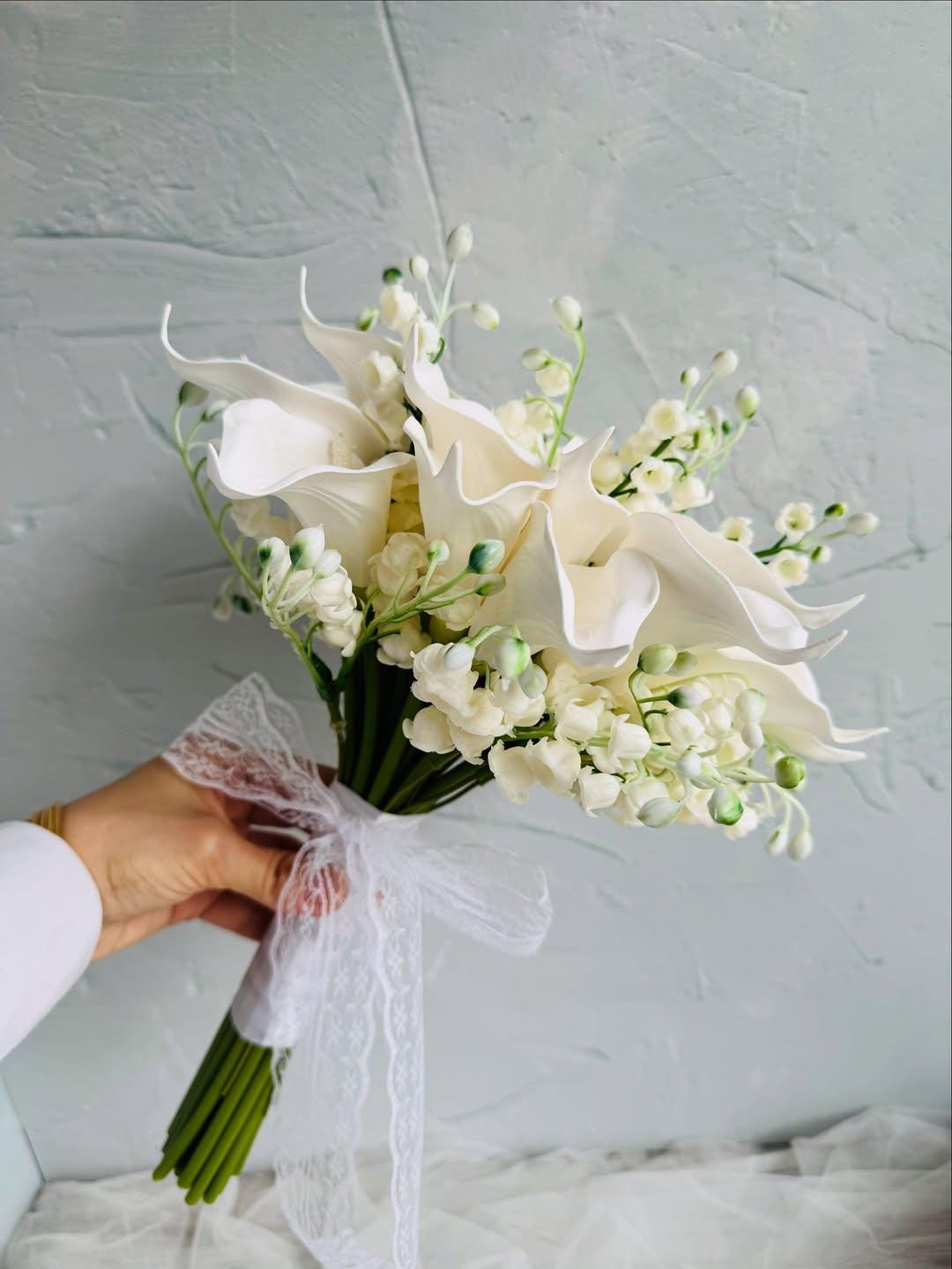 Valley White Calla Lily Bridal Bouquet