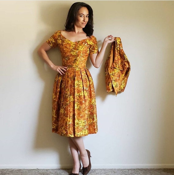 1950s Suzy Perette Vintage Dress Set for Fall Fash