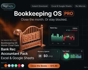 System operacyjny Bookkeeping OS PRO | Księgowość dla małych firm w programie Excel | Arkusze Google