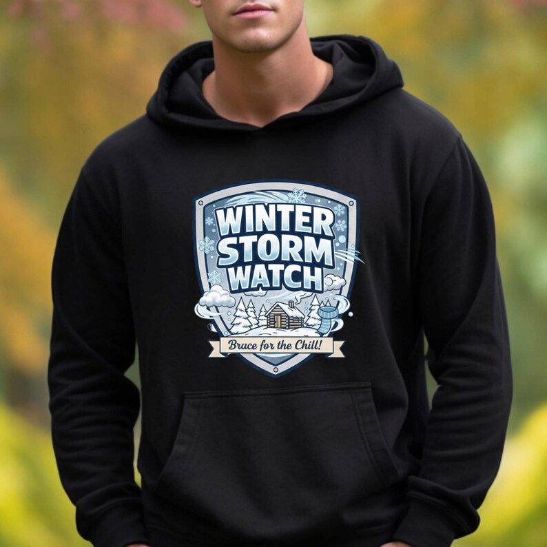 Winter Storm Watch Sweatshirt, Funny Weather Badge Design - Etsy