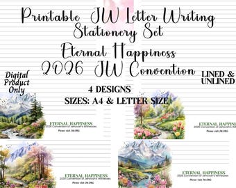 JW Convention 2026 invitation Stationery Set: Eternal Happiness_Nature Designs