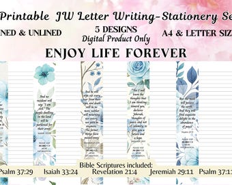 JW 2026 Enjoy Life Forever Letter Writing Campaign_JW Stationery Set_Lined and Unlined