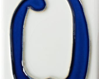 Azulejo de cerámica personalizado con número de casa: placa decorativa vintage para direcciones.