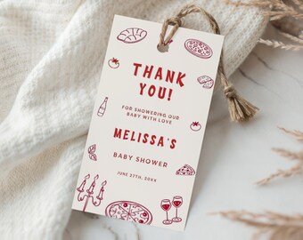 Pizza Babyparty Dankeschön Tags, Besondere Lieferung Gefälligkeiten Vorlage, (Digitaler Download)