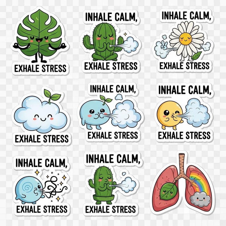 Anxiety Mental Health Sticker Pack | Printable Self Care Affirmations ...
