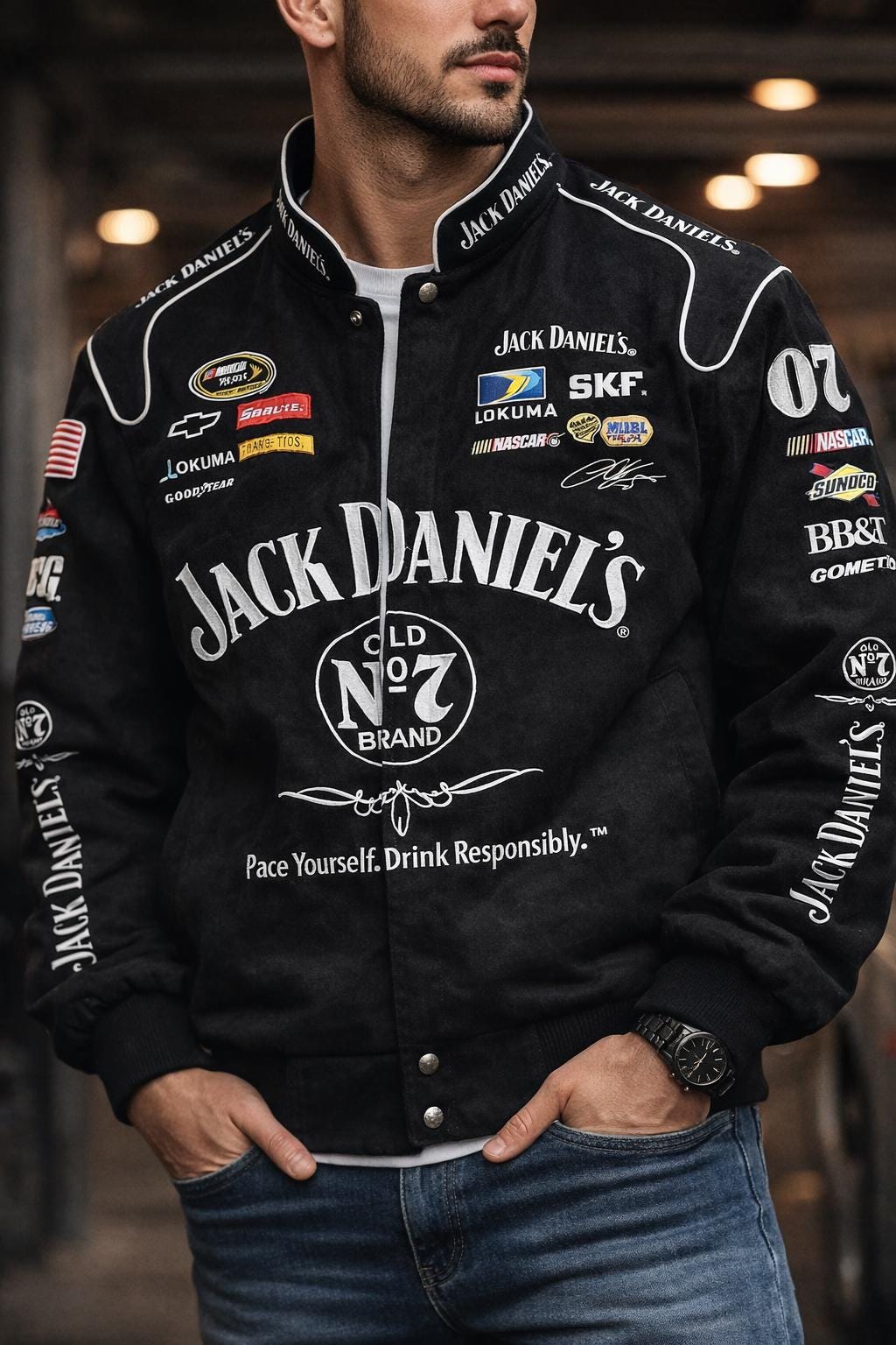 Racing Jacket Jack Daniels Adult F1 Vintage Jacket Unisex Nascar