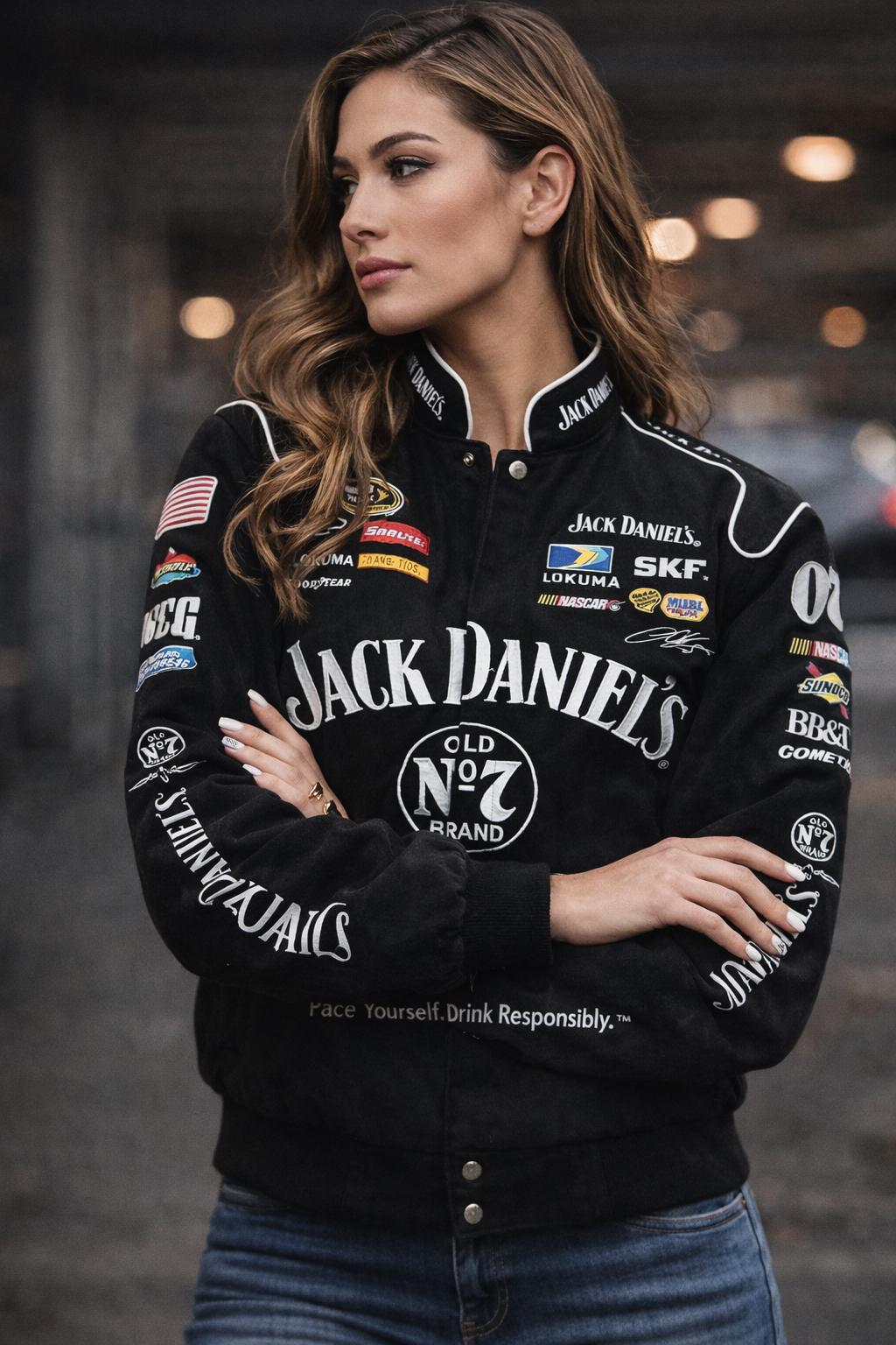 Racing Jacket Jack Daniels Adult F1 Vintage Jacket Unisex Nascar