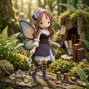 Elera die Schmetterlingspuppe: Amigurumi Häkelanleitung (PDF Digital Download)