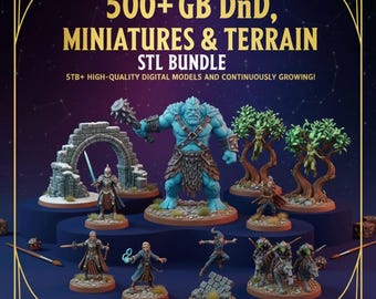 Mega pakiet figurek i terenów D&D STL o pojemności ponad 500 GB (do pobrania w wersji cyfrowej)