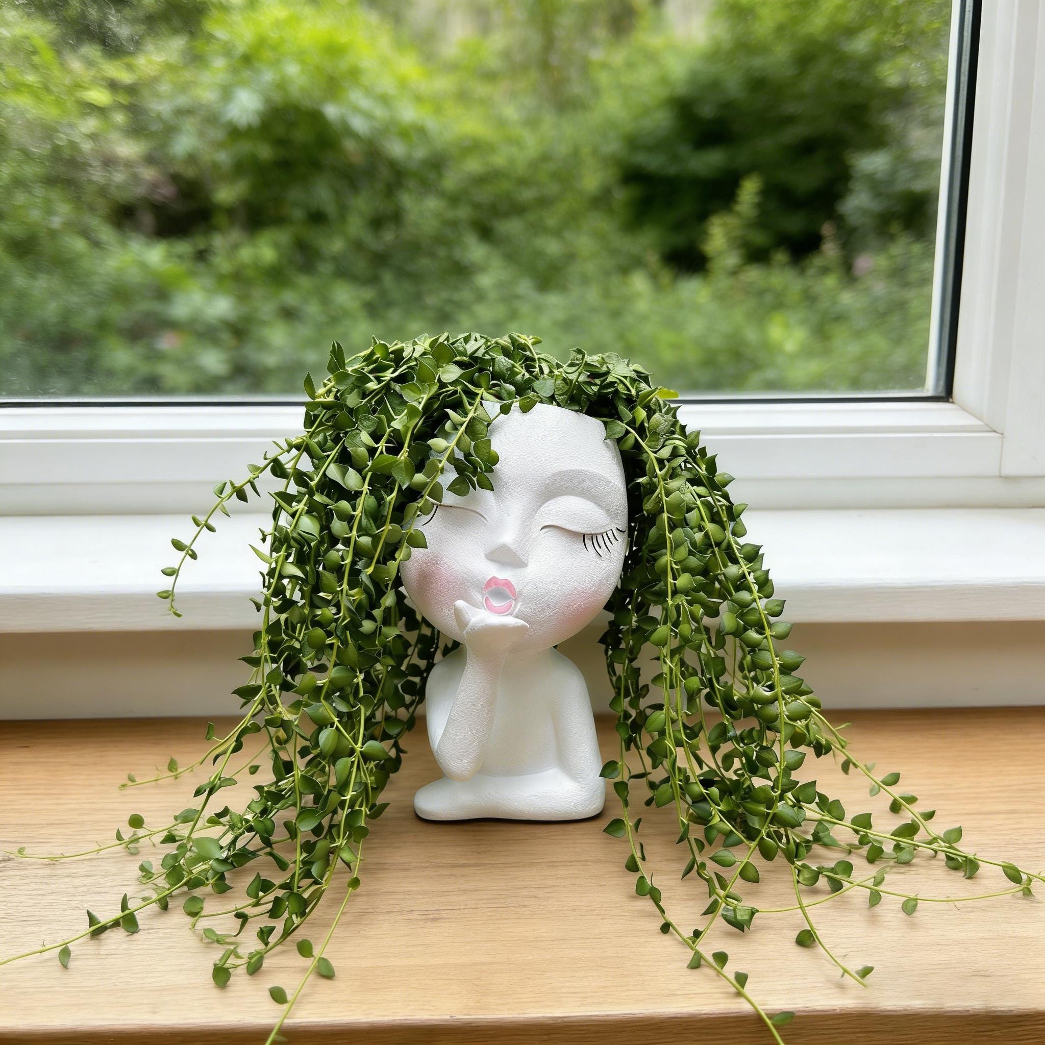 FIORIERA CONTENITORE PIANTA Vaso per Fiori IN Ceramica Colore Bianco
