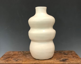 Contemporary white vase