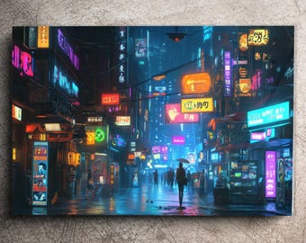 Arte mural de calavera: Diseño cyberpunk de astronauta futurista sobre vidrio templado grande