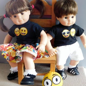Handmade Emoji Doll Outfit: Fits American Girl & Bitty Baby