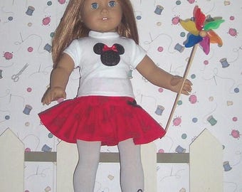 Fits American Girl 18" size doll,  Handmade Mickey Mouse outfit, Disney