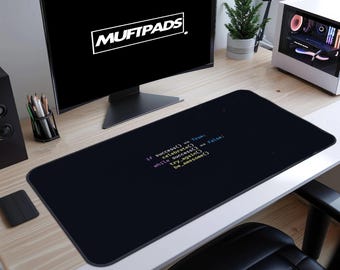 Programming Quote Mouse Pad – Code Desk Mat – Developer Desk Setup