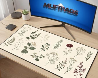 Podkładka pod mysz Botanical Desk Mat, duża, neoprenowa, rozszerzona, Muftpads