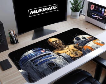 Podkładka pod mysz do gier Star Wars R2-D2, dekoracja biurka z motywem gry science fiction, podkładka pod mysz z motywem kosmicznym dla graczy