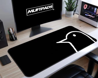 Oyasumi Punpun Mouse Pad Desk Mat – Minimal Black Anime Desk Setup