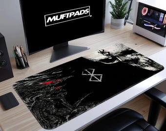 Berserk Skull Gaming Mouse Pad | XXL Dark Fantasy Desk Mat