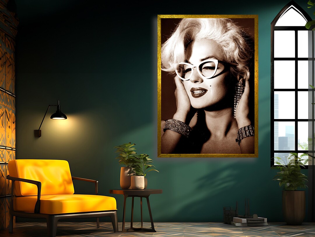 Elegant Vintage Portrait Wall Art Print on Canvas Cinematic Glamour ...